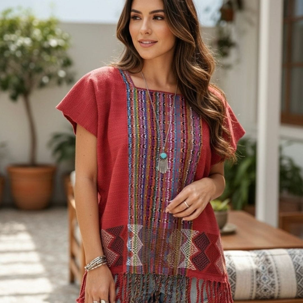 Huipil Boho Chic - MÉXICO ARTE Y MODA - Blusa Bordada