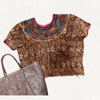 Huipil Cobanero Encaje - MÉXICO ARTE Y MODA - Blusa Bordada