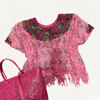 Huipil Cobanero Encaje - MÉXICO ARTE Y MODA - Blusa Bordada