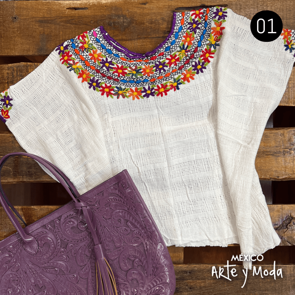 Huipil Rococo - MÉXICO ARTE Y MODA - Blusa Bordada