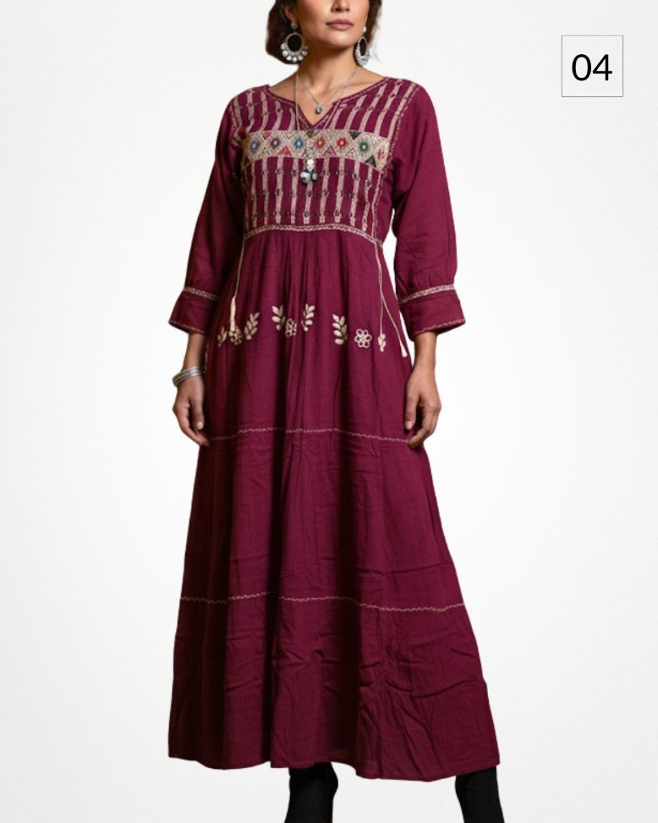 Maxi Vestido 3 Regiones - MÉXICO ARTE Y MODA - Vestido Bordado