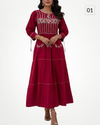 Maxi Vestido 3 Regiones - MÉXICO ARTE Y MODA - Vestido Bordado