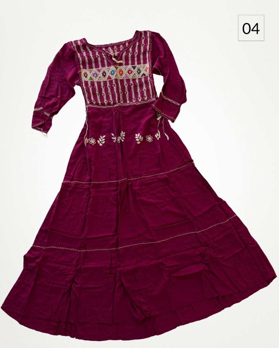 Maxi Vestido 3 Regiones - MÉXICO ARTE Y MODA - Vestido Bordado