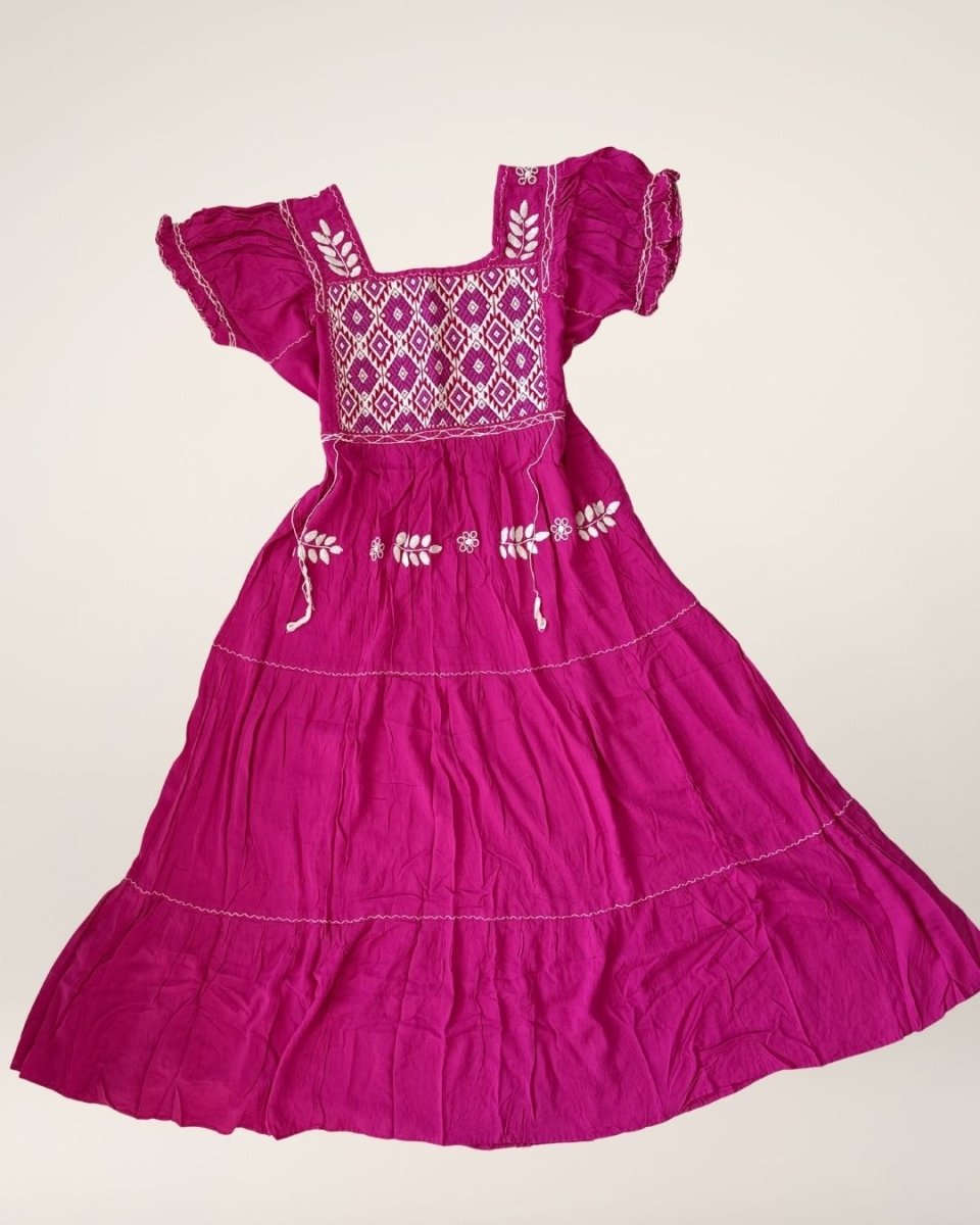 Maxi Vestido Fusiones | San Andres - Rococo - MÉXICO ARTE Y MODA - Vestido Bordado