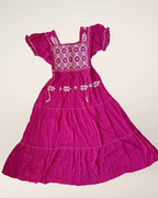 Maxi Vestido Fusiones | San Andres - Rococo - MÉXICO ARTE Y MODA - Vestido Bordado