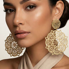 Aretes Roseton de Filigrana | Acero Inoxidable