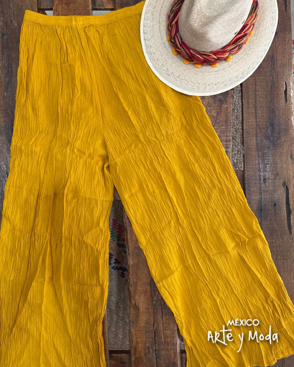 Pantalon Manta Corrugada - MÉXICO ARTE Y MODA - Pantalón
