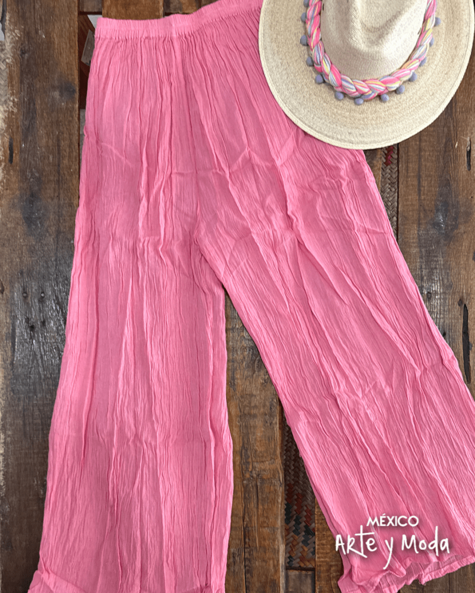 Pantalon Manta Corrugada - MÉXICO ARTE Y MODA - Pantalón