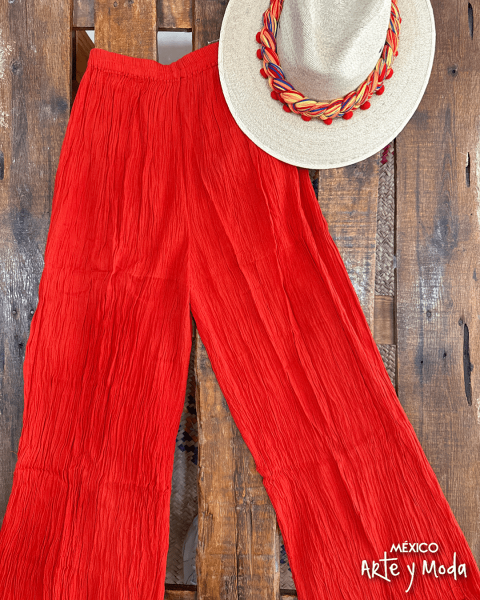Pantalon Manta Corrugada - MÉXICO ARTE Y MODA - Pantalón