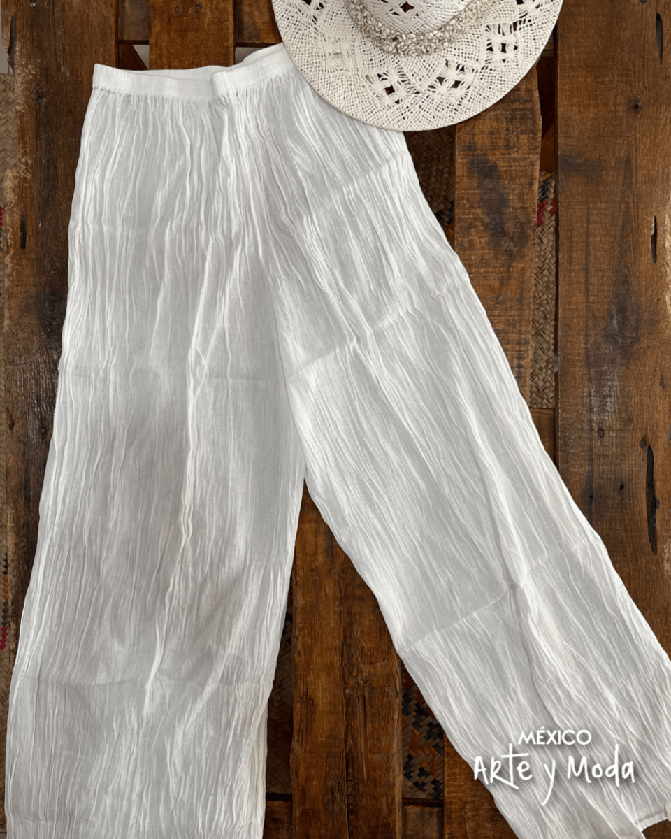 Pantalon Manta Corrugada - MÉXICO ARTE Y MODA - Pantalón