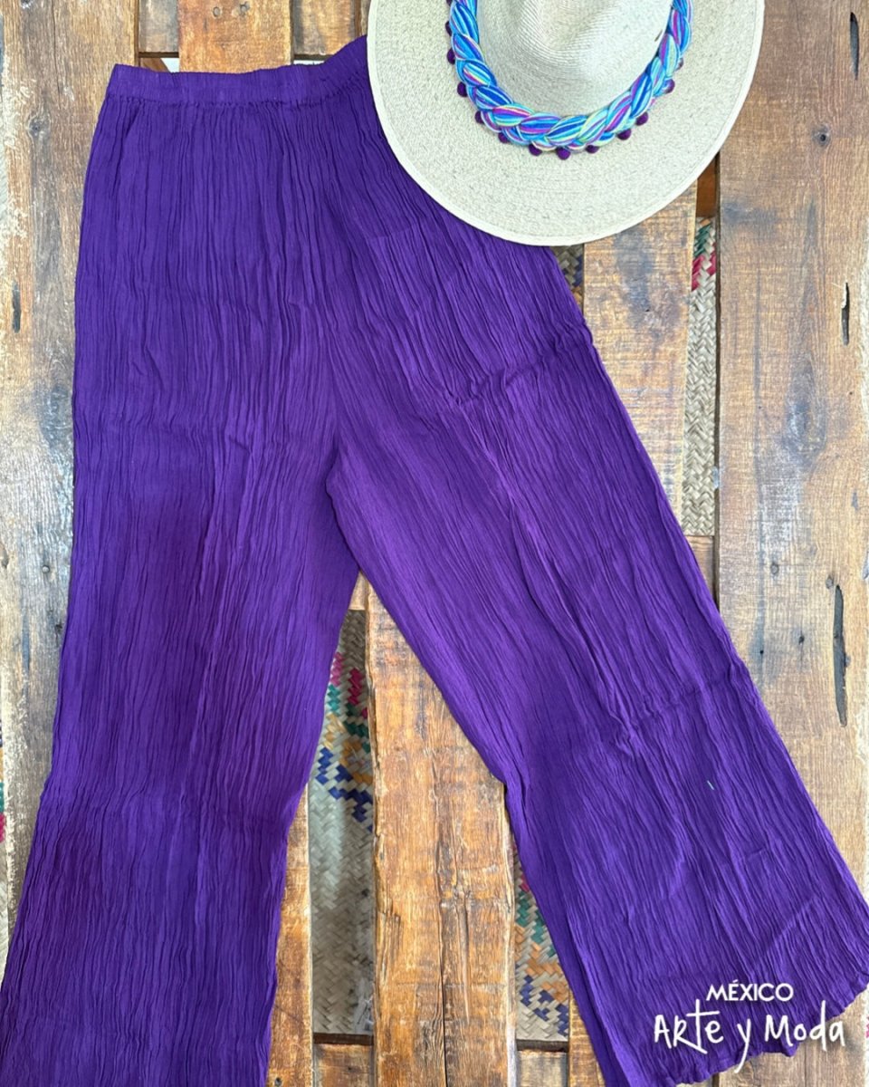 Pantalon Manta Corrugada - MÉXICO ARTE Y MODA - Pantalón