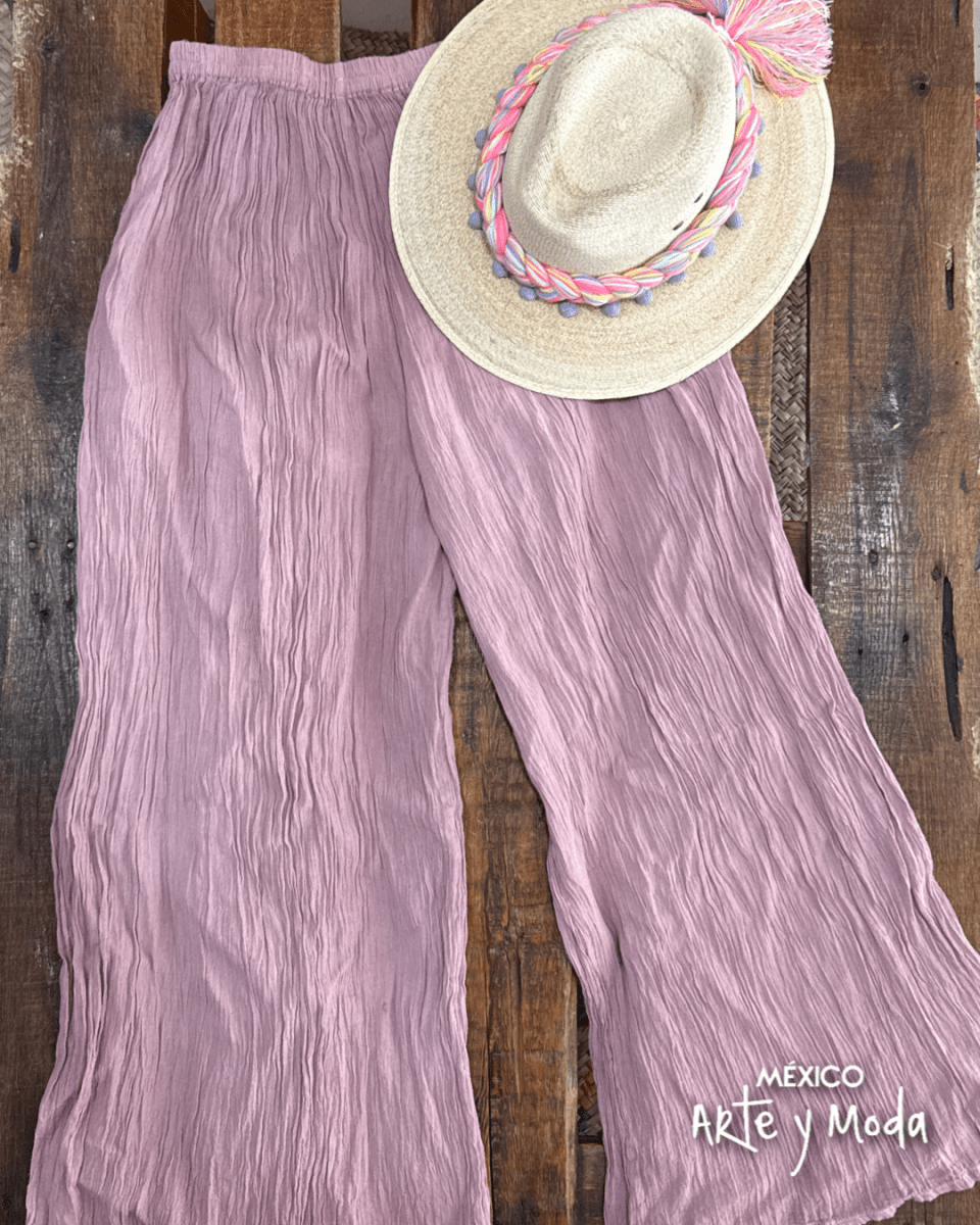 Pantalon Manta Corrugada - MÉXICO ARTE Y MODA - Pantalón