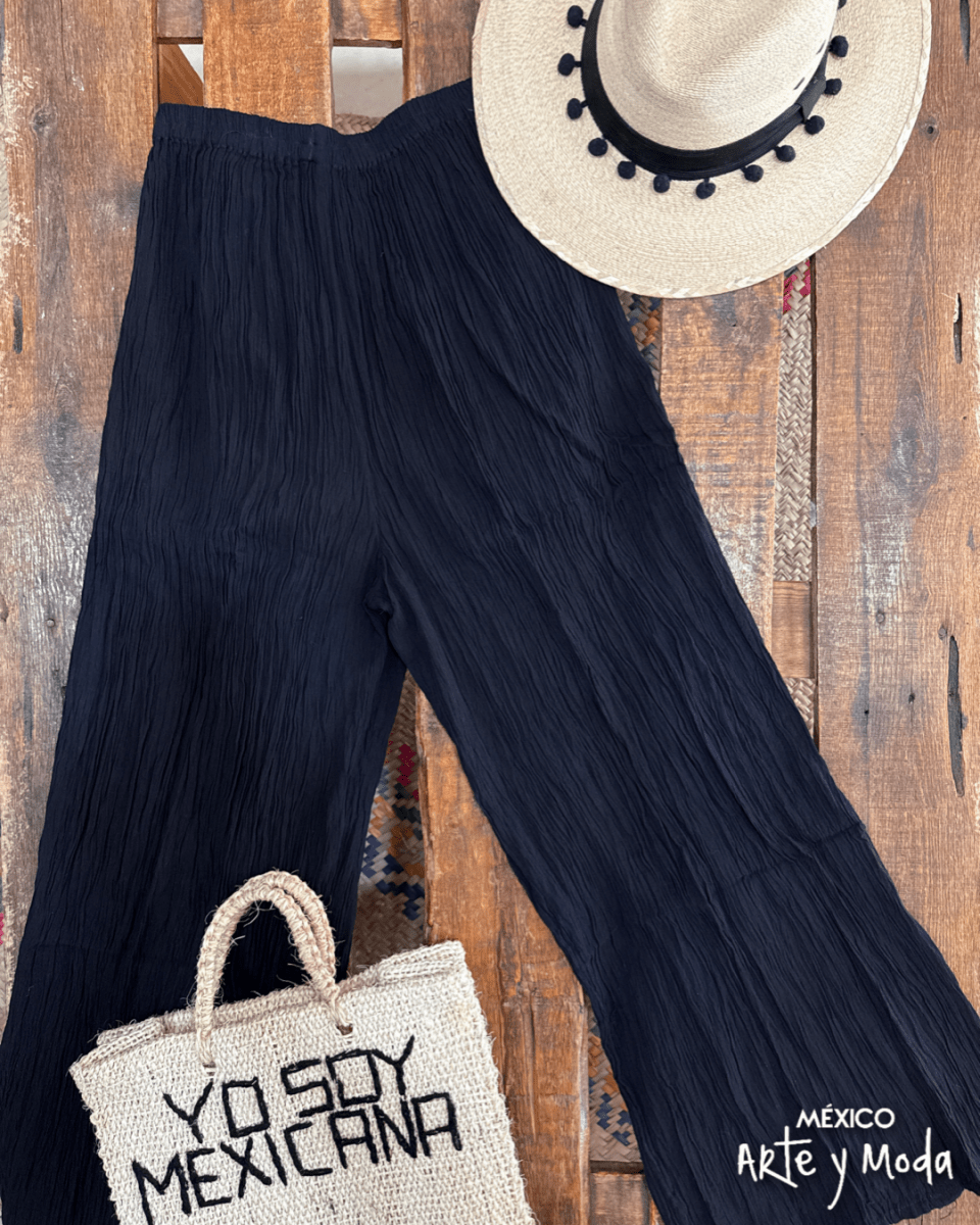 Pantalon Manta Corrugada - MÉXICO ARTE Y MODA - Pantalón