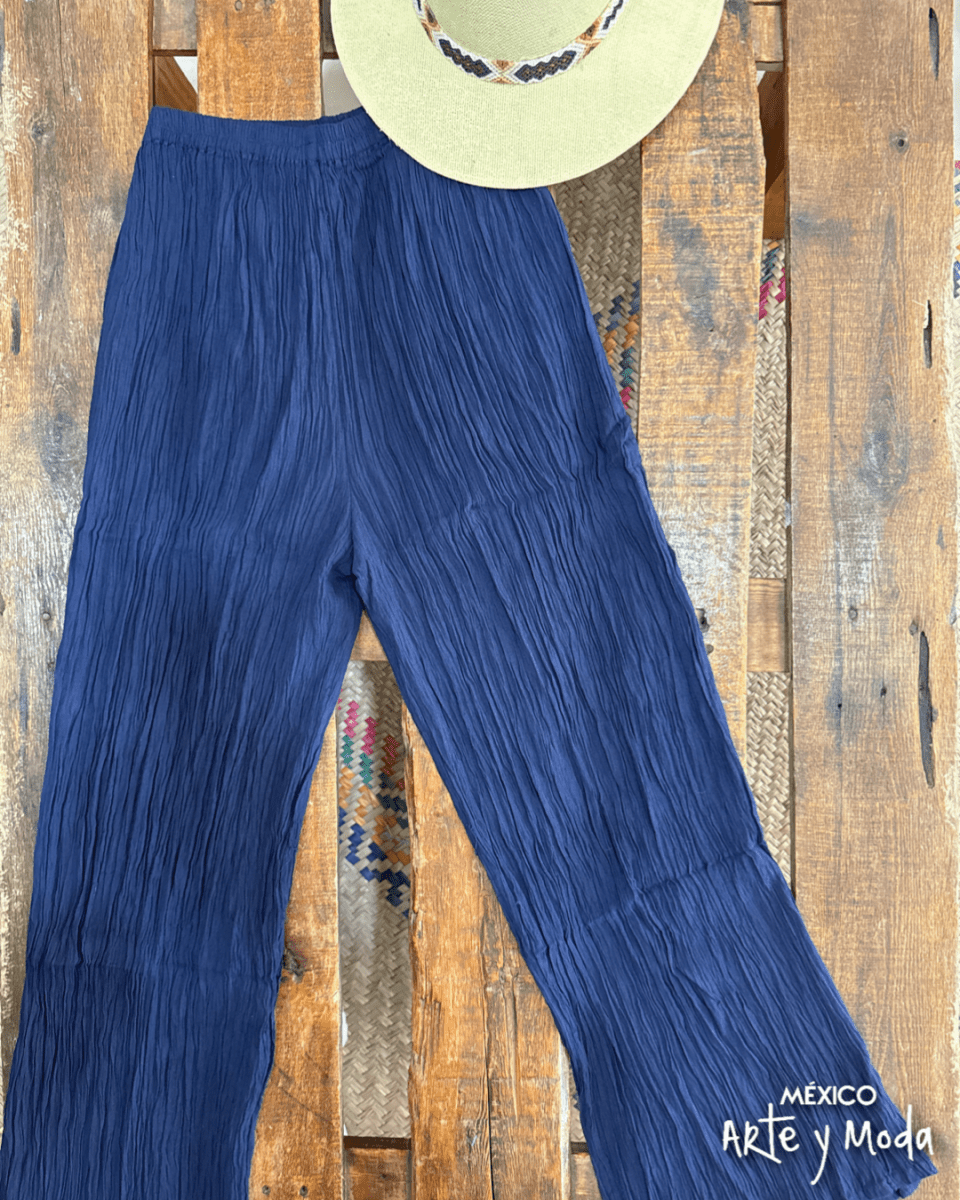 Pantalon Manta Corrugada - MÉXICO ARTE Y MODA - Pantalón