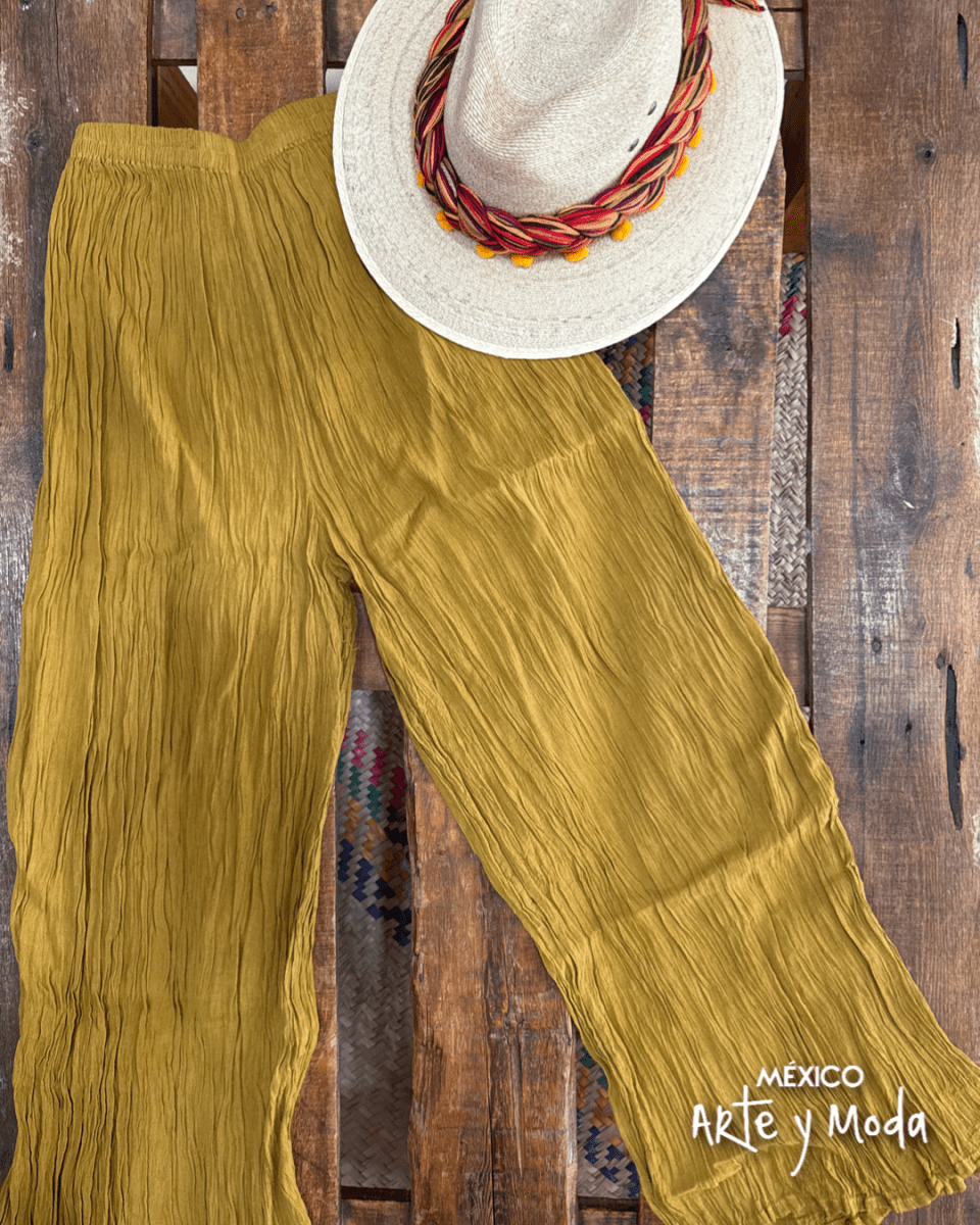 Pantalon Manta Corrugada - MÉXICO ARTE Y MODA - Pantalón