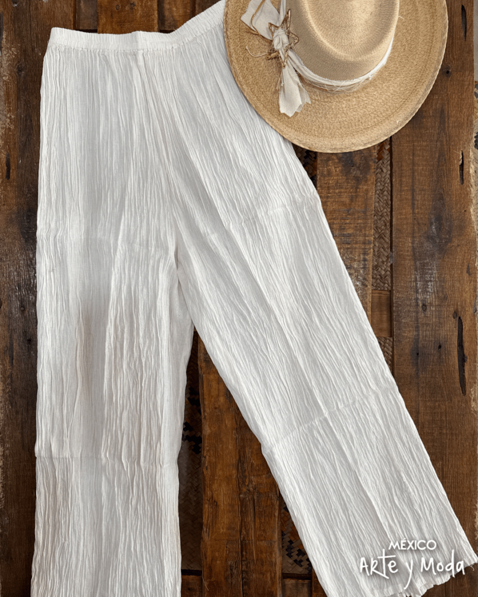 Pantalon Manta Corrugada - MÉXICO ARTE Y MODA - Pantalón