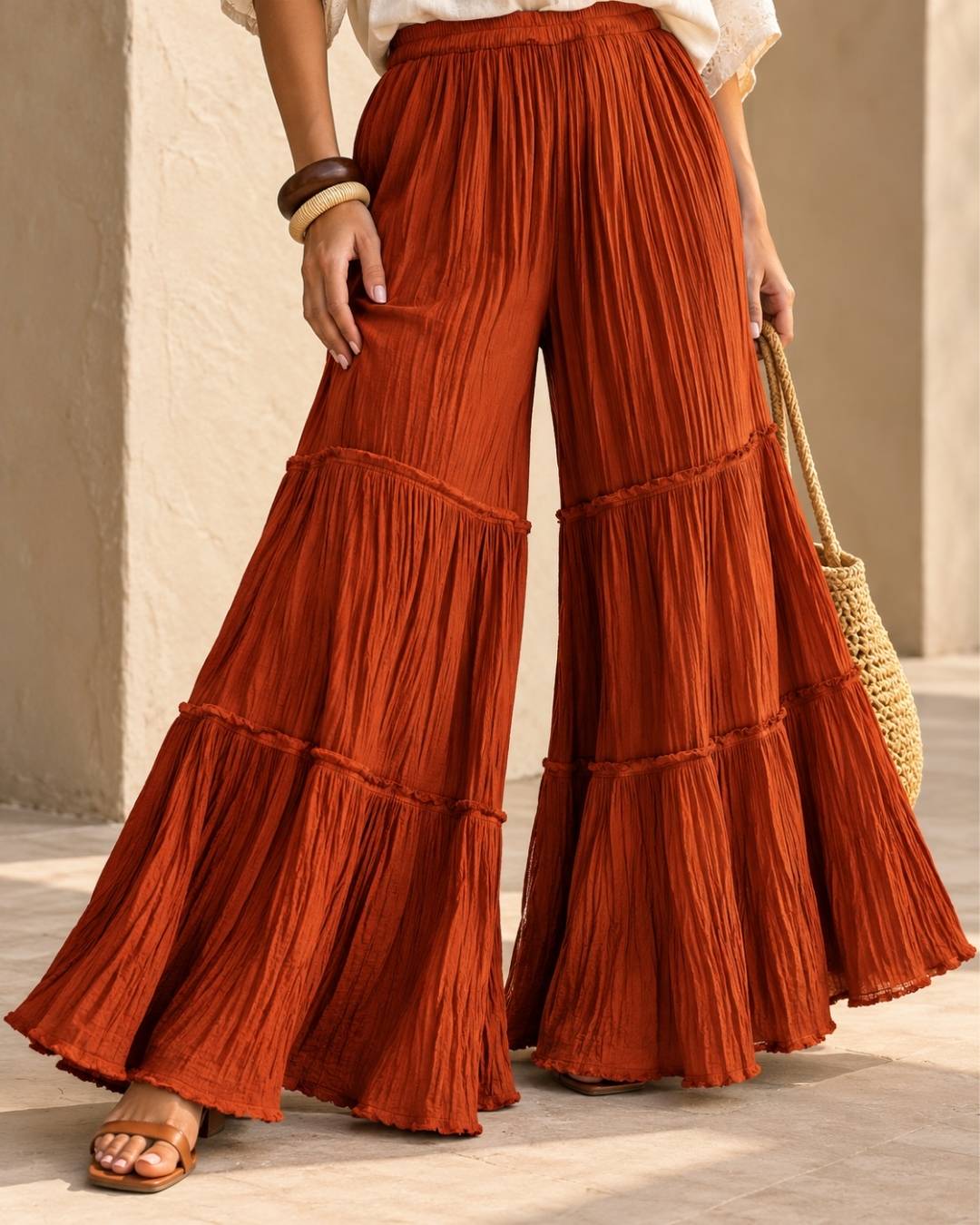 Pantalón Volantes Manta