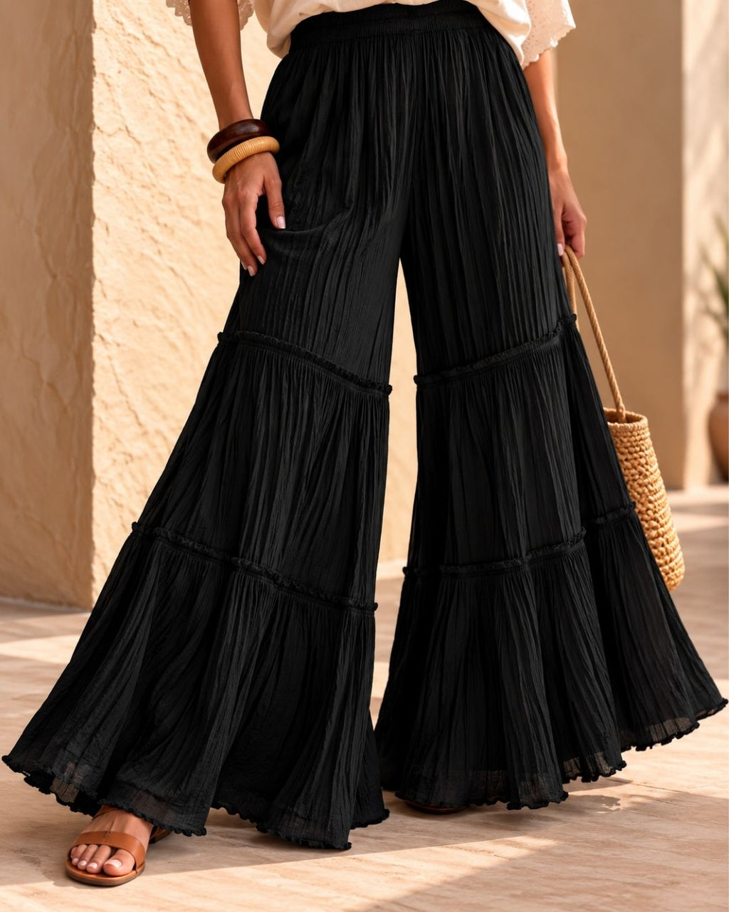 Pantalón Volantes Manta