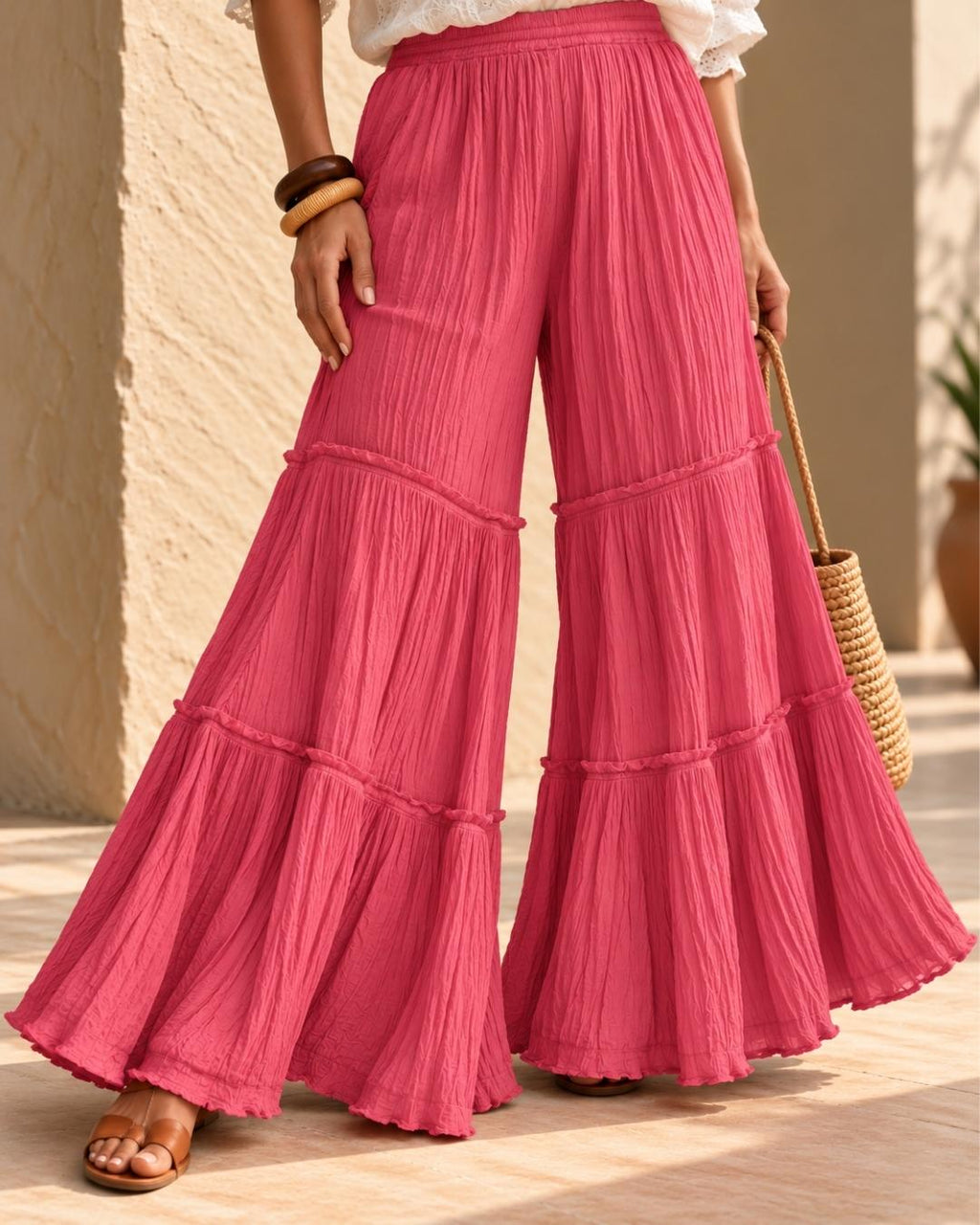 Pantalón Volantes Manta