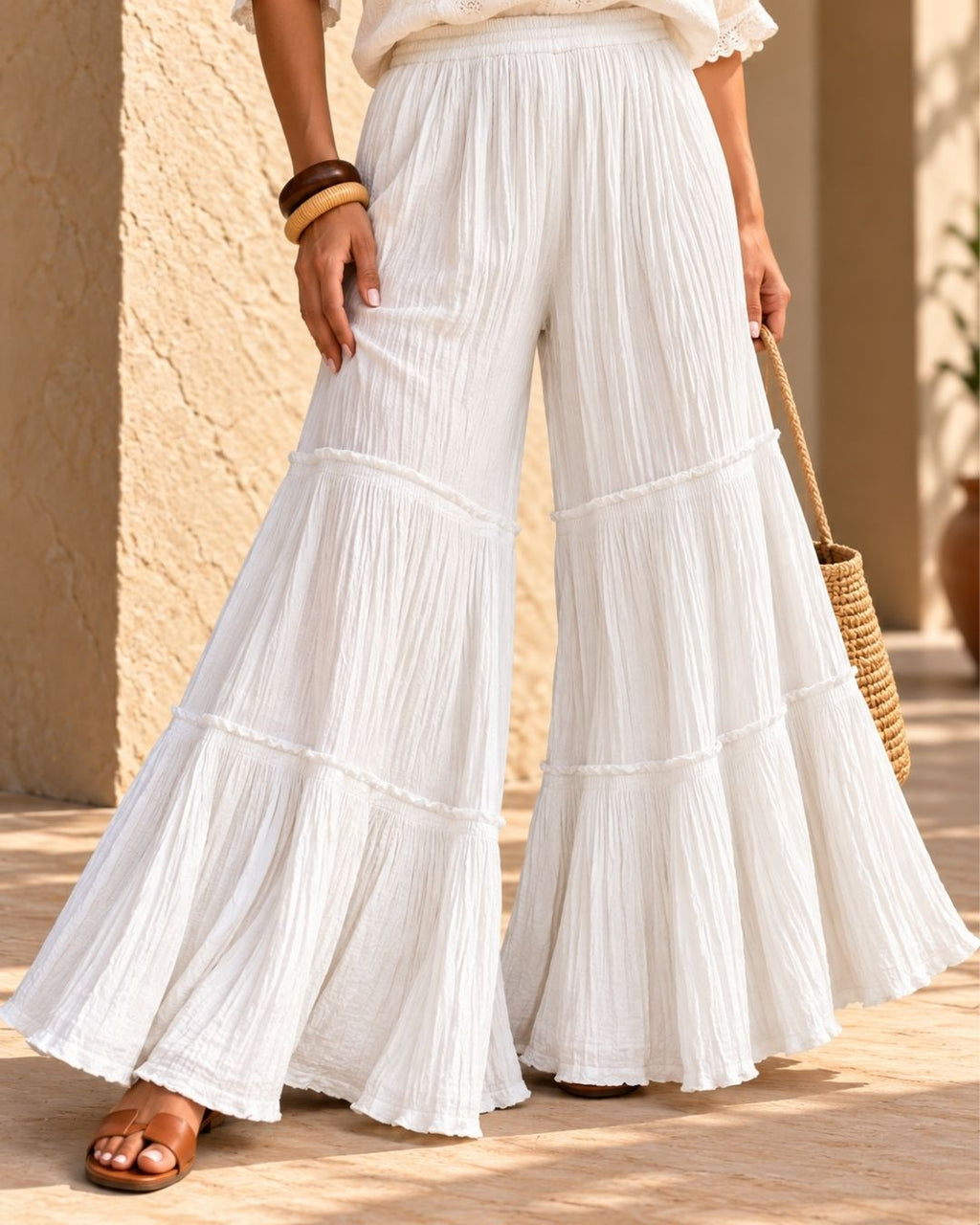 Pantalón Volantes Manta
