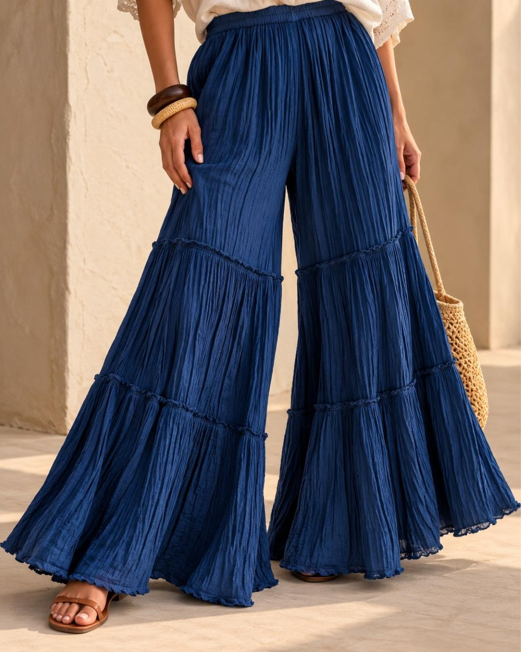 Pantalón Volantes Manta