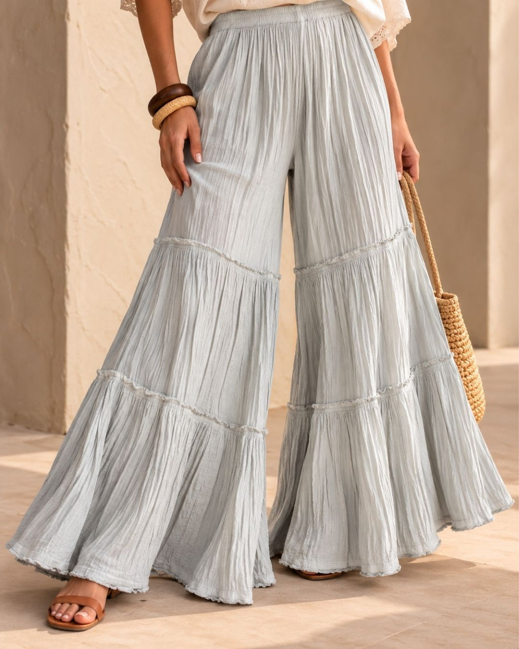 Pantalón Volantes Manta