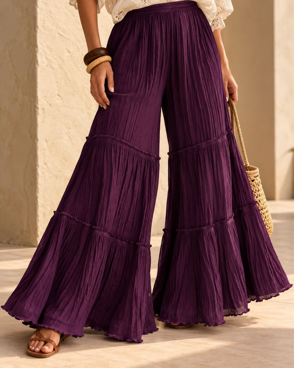 Pantalón Volantes Manta