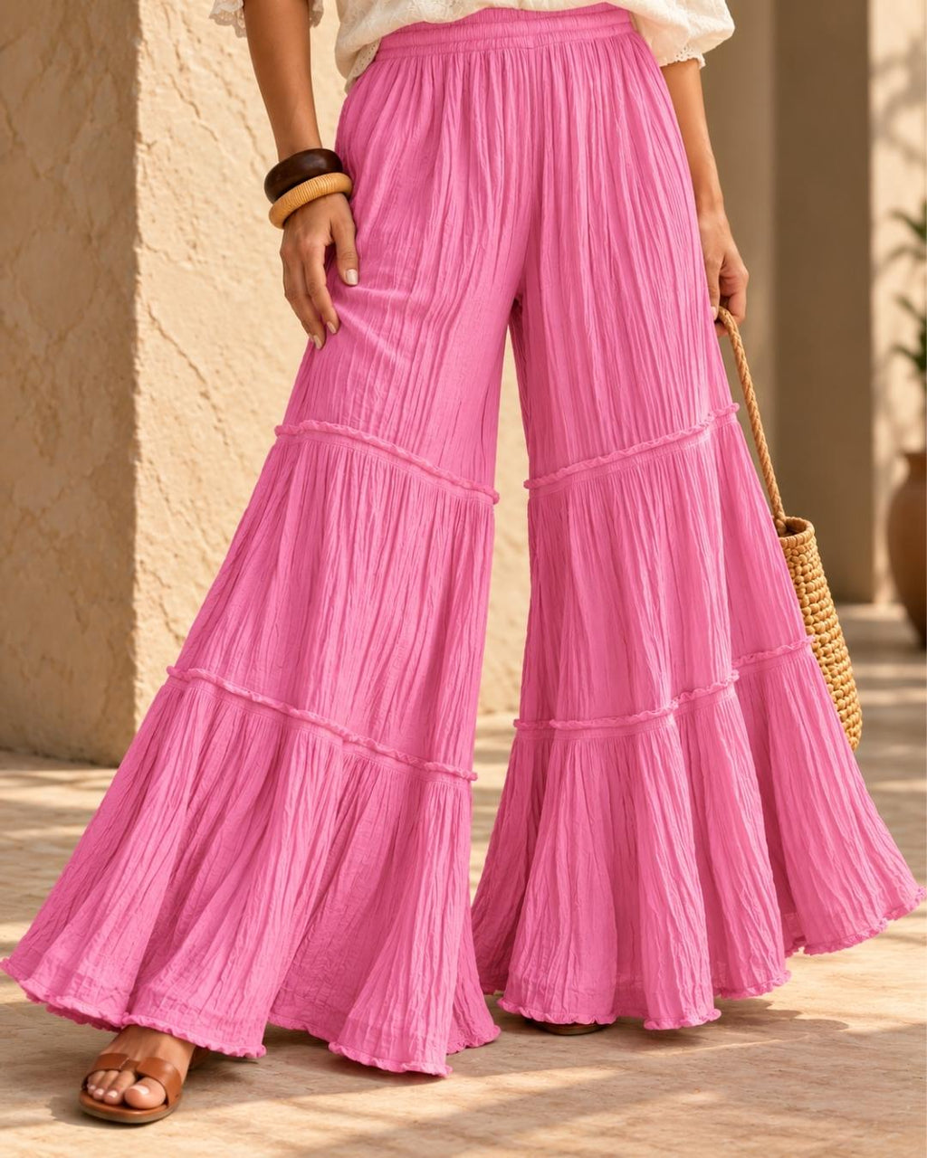 Pantalón Volantes Manta