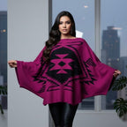 Poncho Senda Maya - Tejido de punto artesanal - MÉXICO ARTE Y MODA - Sudaderas y Suéteres