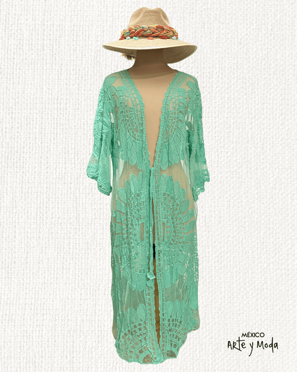 Salida de Baño Tul Bordado - MÉXICO ARTE Y MODA - Salida de Baño