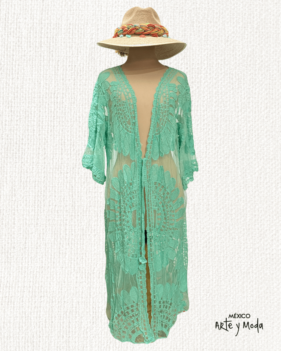 Salida de Baño Tul Bordado - MÉXICO ARTE Y MODA - Salida de Baño