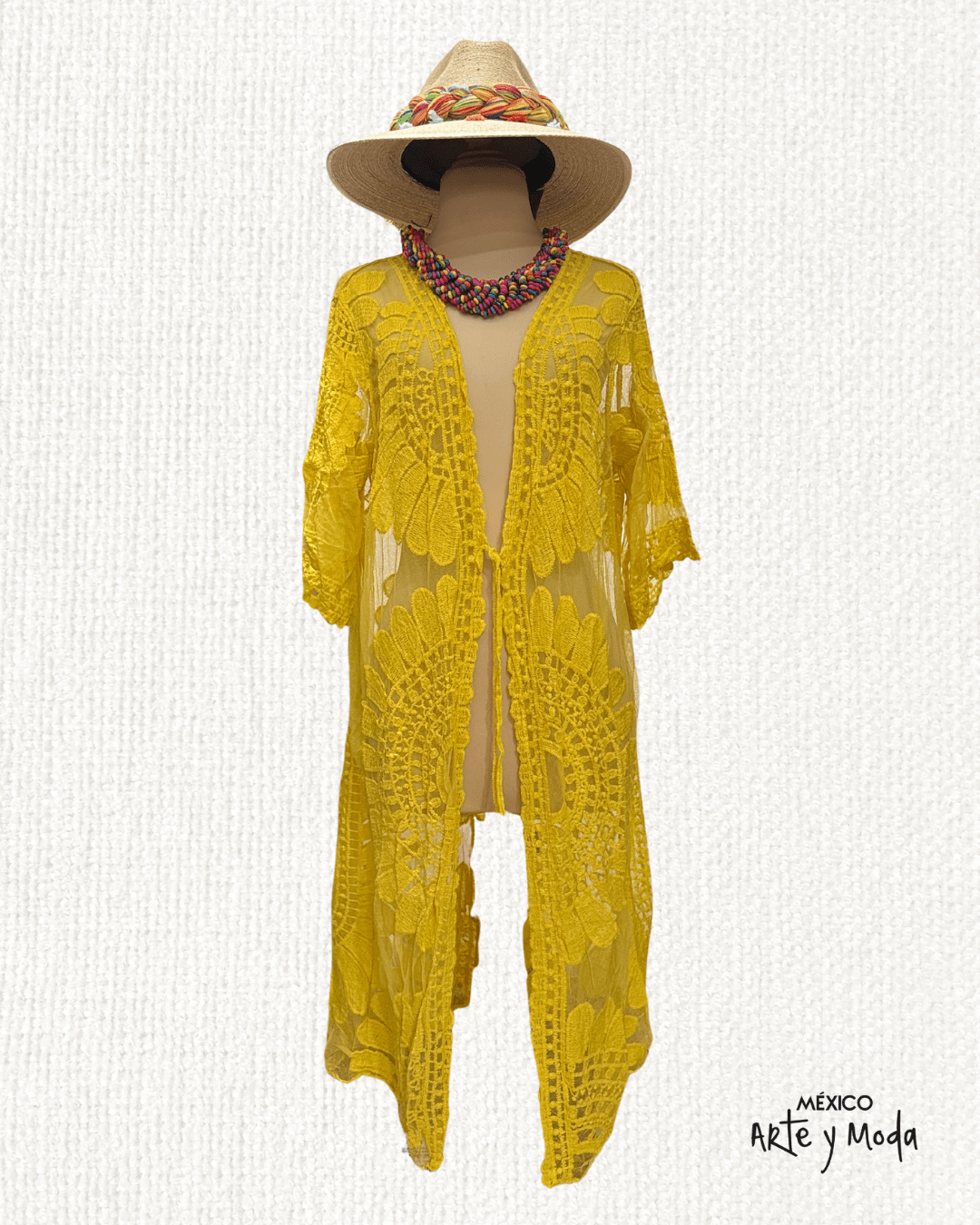 Salida de Baño Tul Bordado - MÉXICO ARTE Y MODA - Salida de Baño