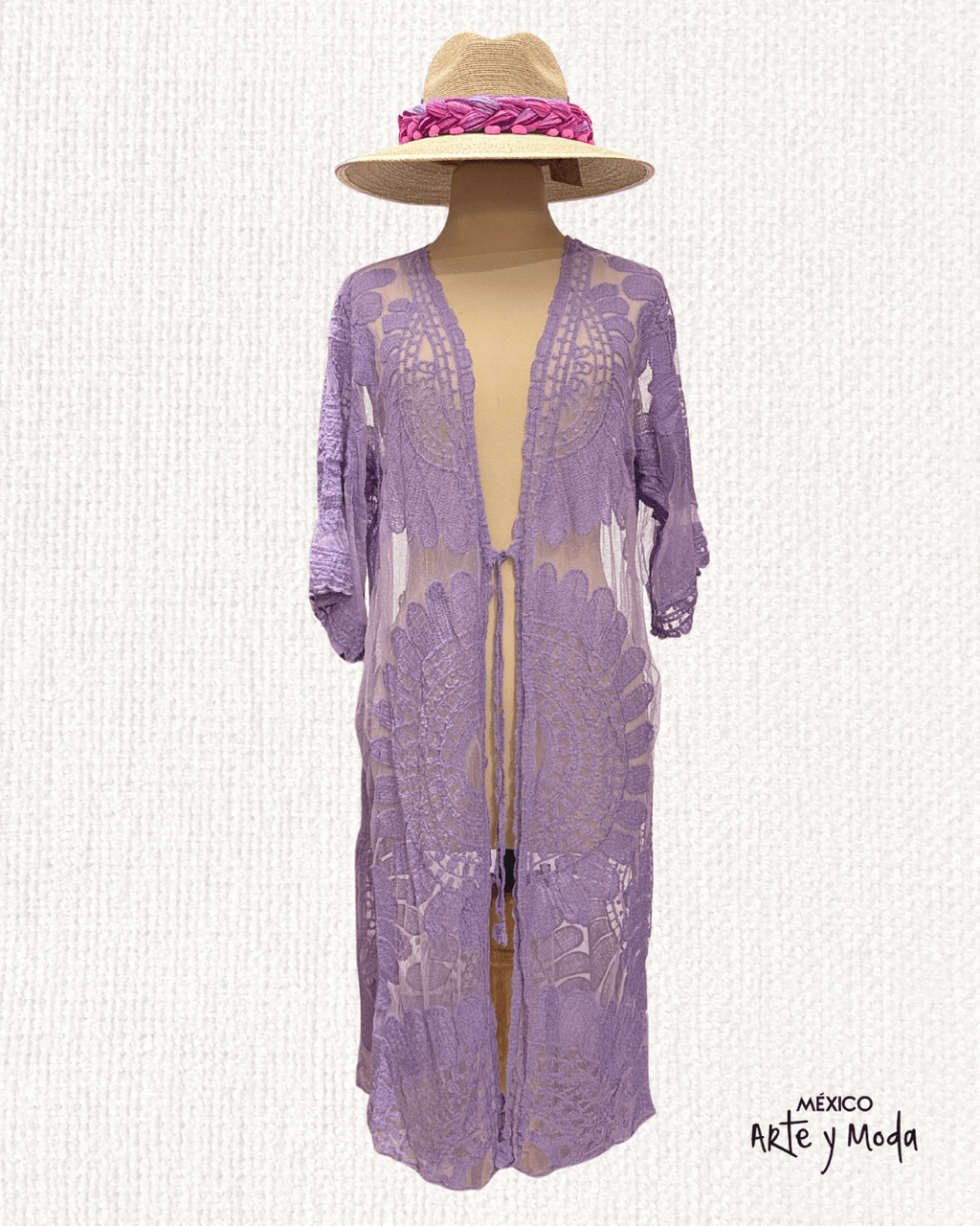 Salida de Baño Tul Bordado - MÉXICO ARTE Y MODA - Salida de Baño