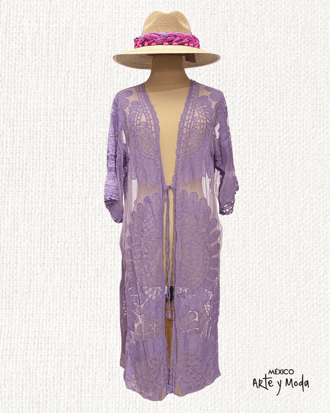 Salida de Baño Tul Bordado - MÉXICO ARTE Y MODA - Salida de Baño