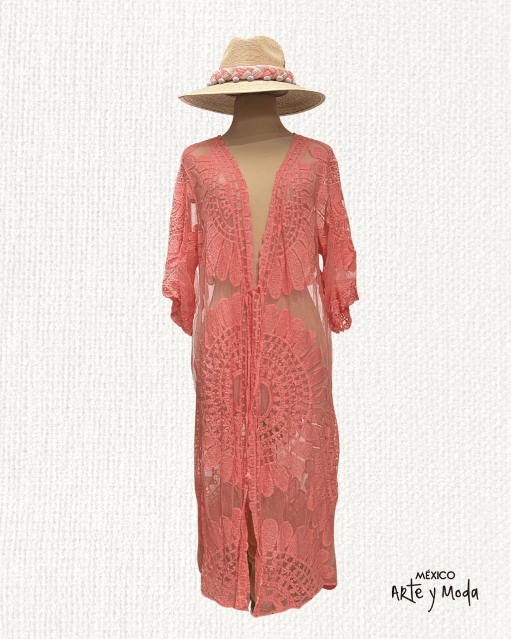 Salida de Baño Tul Bordado - MÉXICO ARTE Y MODA - Salida de Baño