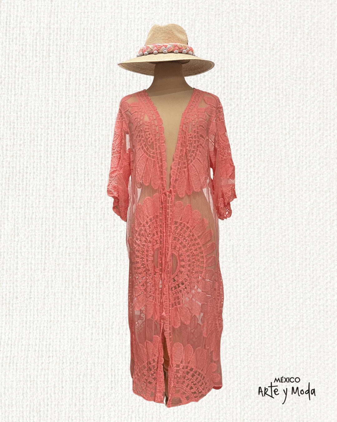 Salida de Baño Tul Bordado - MÉXICO ARTE Y MODA - Salida de Baño