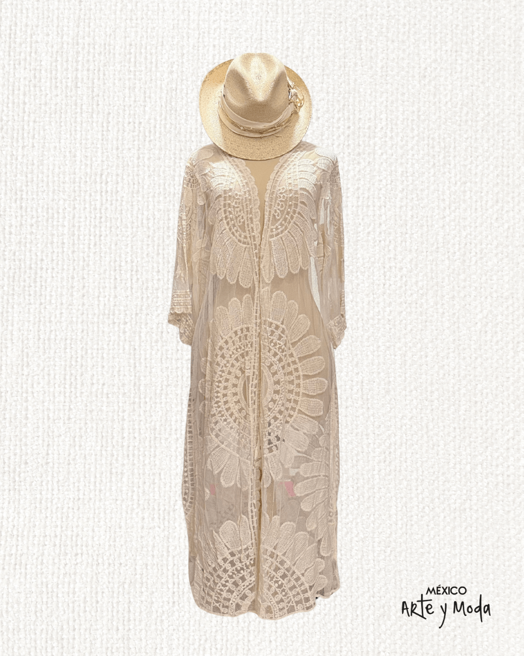 Salida de Baño Tul Bordado - MÉXICO ARTE Y MODA - Salida de Baño