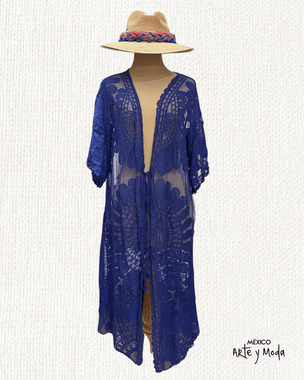 Salida de Baño Tul Bordado - MÉXICO ARTE Y MODA - Salida de Baño