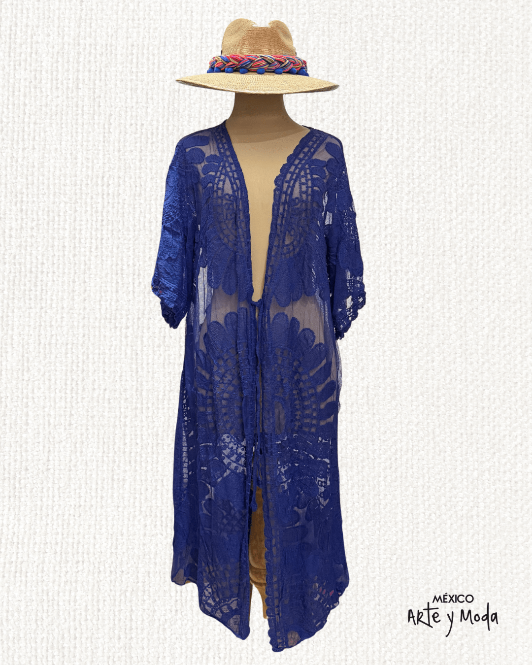 Salida de Baño Tul Bordado - MÉXICO ARTE Y MODA - Salida de Baño