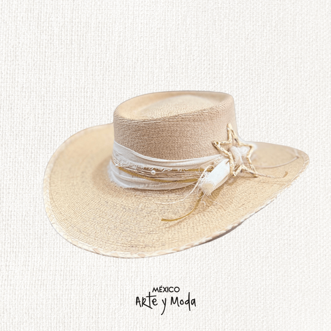 Sombrero Gallera Estrella - MÉXICO ARTE Y MODA - Sombrero