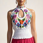 Top Halter Flora Zinacanteca