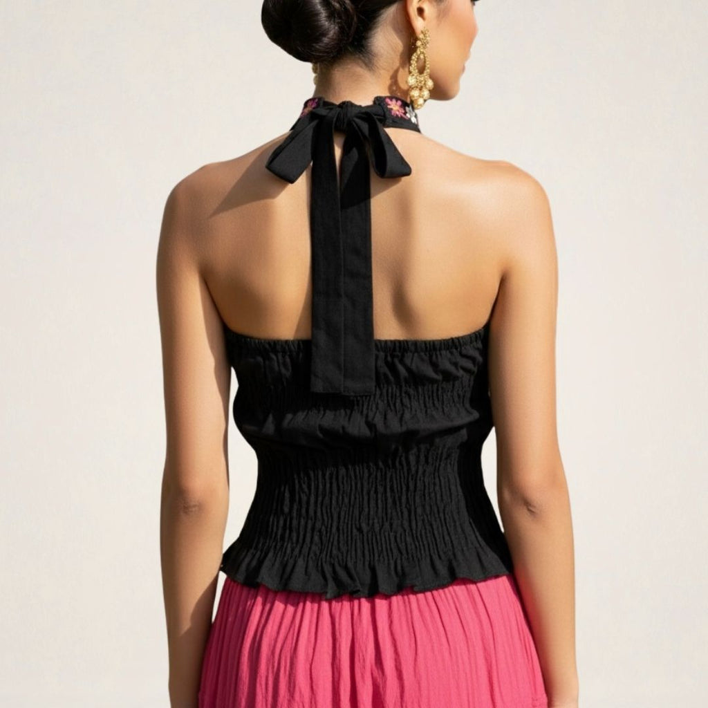 Top Halter Flora Zinacanteca