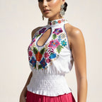 Top Halter Flora Zinacanteca