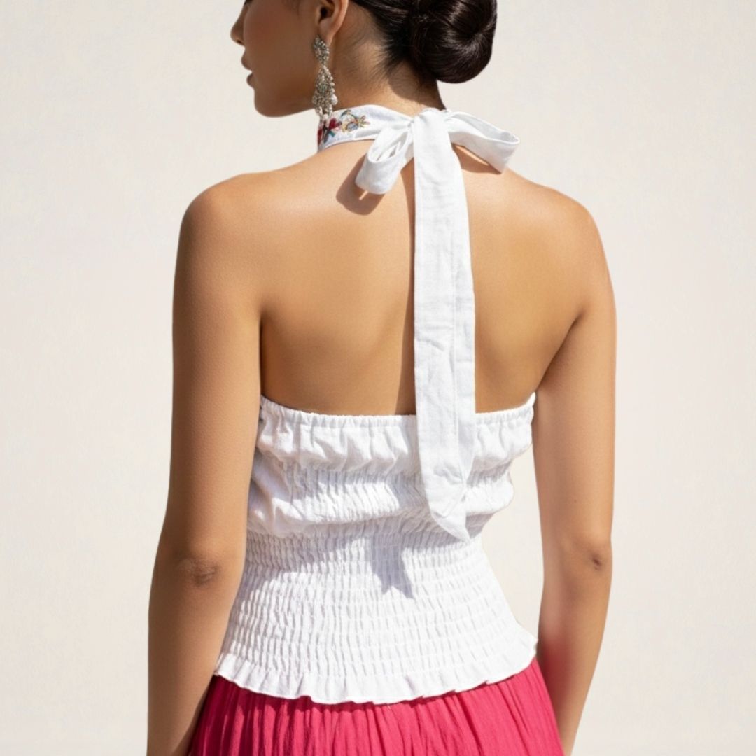 Top Halter Flora Zinacanteca