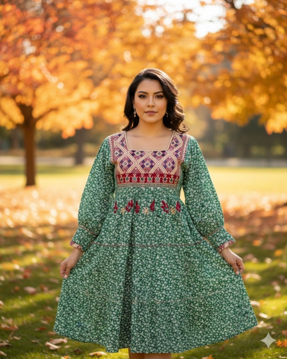 Vestido Bonita San Andres - MÉXICO ARTE Y MODA - Vestido Bordado