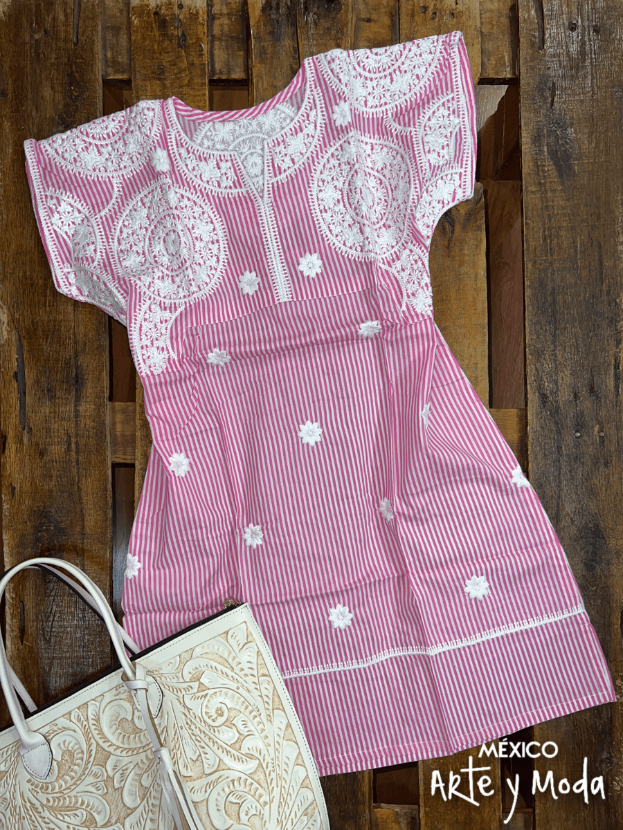 Vestido Caribe - MÉXICO ARTE Y MODA - Vestido Bordado