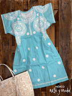 Vestido Caribe - MÉXICO ARTE Y MODA - Vestido Bordado
