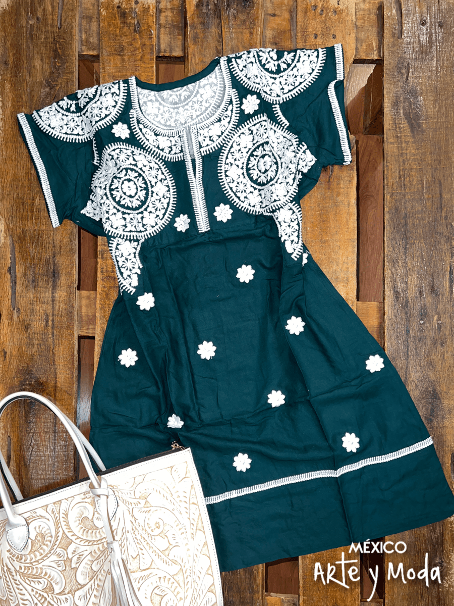 Vestido Caribe - MÉXICO ARTE Y MODA - Vestido Bordado