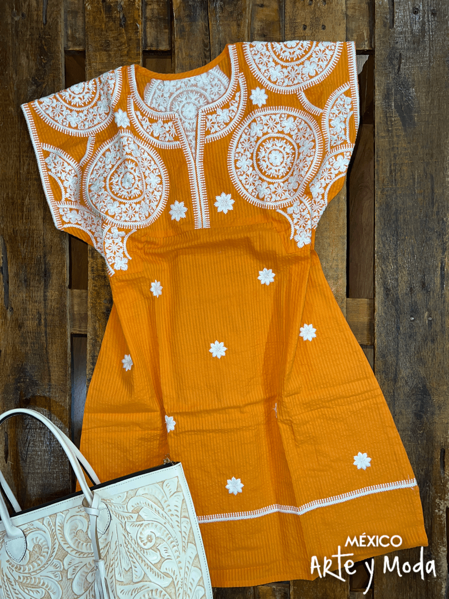 Vestido Caribe - MÉXICO ARTE Y MODA - Vestido Bordado