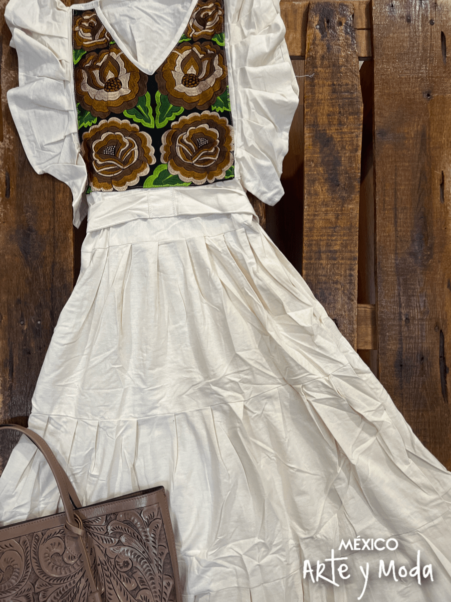 Vestido Carolina Zinac - MÉXICO ARTE Y MODA - Vestido Bordado